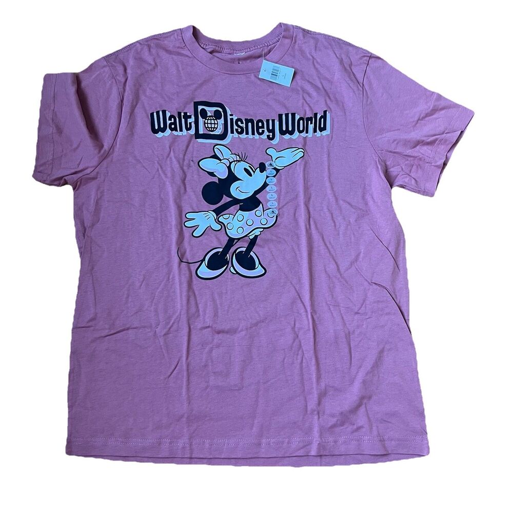 Disney Parks 2024 Minnie Mouse Walt Disney World T-shirt Pink Size L New